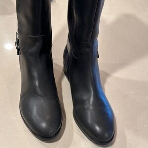 Marc Fisher Gray Leather Heeled Boots